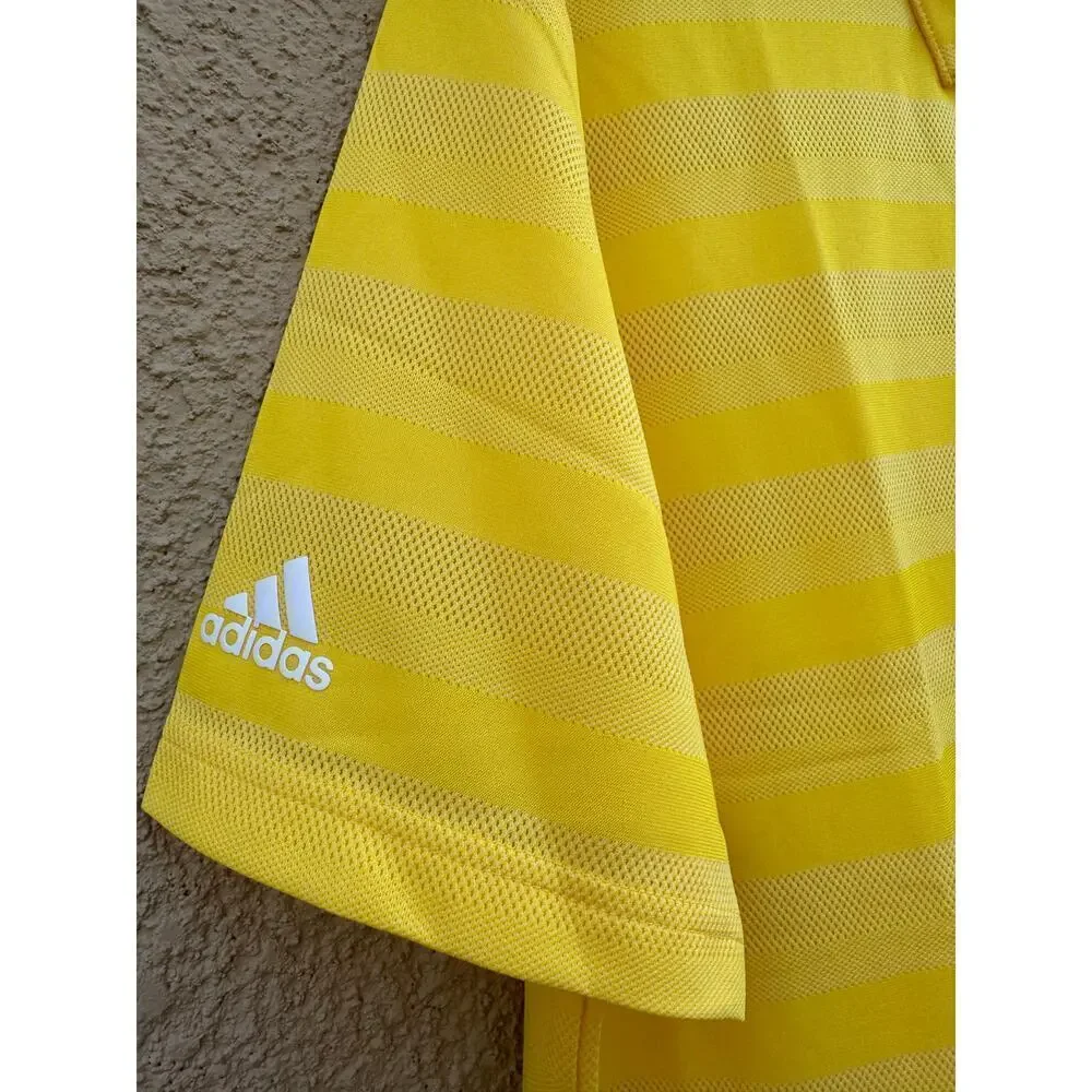 Adidas Golf Polo Yellow Medium NWT